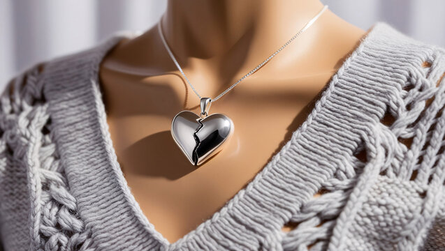 Heart Necklace with Broken Best Friend, necklace, love, friendship, heart, valentine, broken heart
