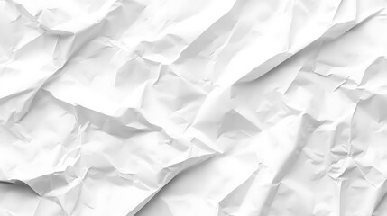 Obraz premium Close-up of crumpled white paper texture with a smooth, light surface.