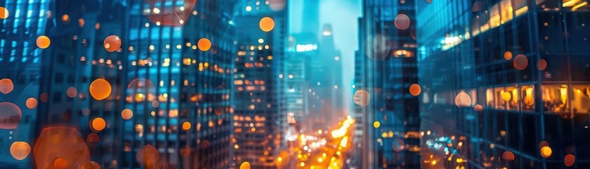 Fototapeta premium Marketing and sales strategies with dynamic interactions, professional and creative, Urban, Cool tones, Photograph, Business growth