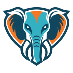 elephant head vector