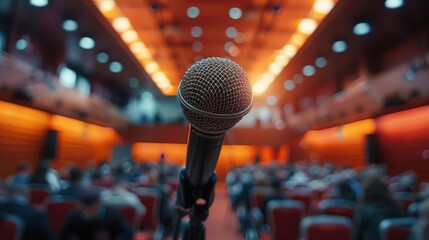 Public speaking and presentations with dynamic interactions, professional and engaging, Urban, Cool tones, Photograph, Oratory skill