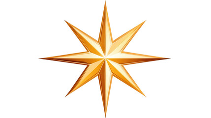 Obraz premium Christmas Star Simple Vector, Isolated on White, PNG File, Transparent Background 