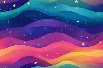 Fototapeta premium Abstract Colorful Space and Stars