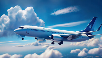 Fototapeta premium 飛行機、