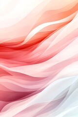 Abstract Red and White Waves Background