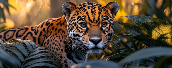 Young Jaguar Portrait: Highly Detailed and Ultra-Realistic