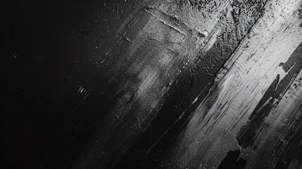 Obraz premium Weathered wall with rough, textured surface, dark planks and natural grunge pattern
