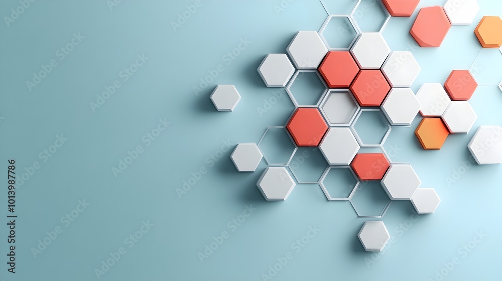 Poster graphene atomic lattice with intricate hexagonal structure in a flat minimalist 3d digital this imag
