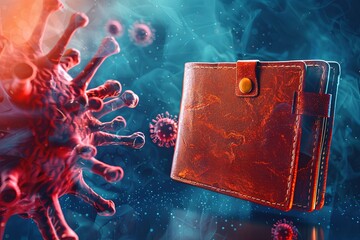 A wallet lies empty, representing the financial hardship many face due to the economic fallout from the coronavirus pandemic. Generative AI