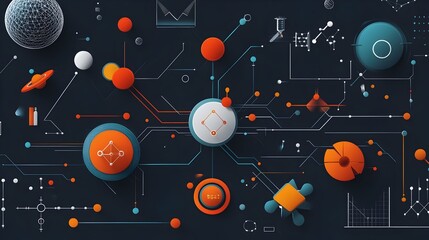 Fototapeta premium Detailed atomic level of the flat hexagonal structure and interconnected network of a graphene material Showcasing the microscopic and technical aspects of nanotechnology research and innovation