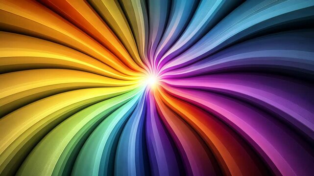 Colorful abstract spiral pattern with vibrant