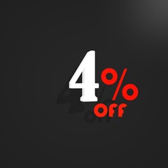 sales of label with white numbers and black background