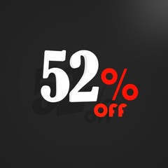 sales of label with white numbers and black background