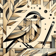 bird 2 abstract art 