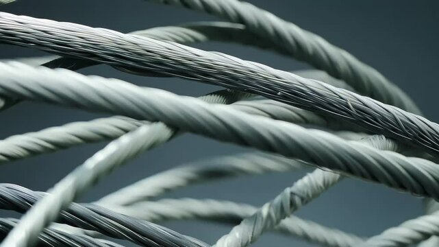 4K footage offers extreme closeup view twisted metal wires intricate details textures making perfect industrial projects texture hi-res abstract scientific engineering technology