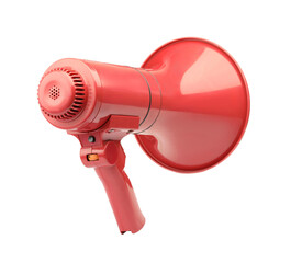 One wireless megaphone speaker isolated on white