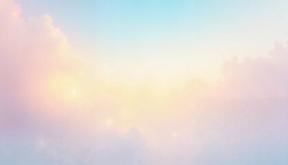 Fototapeta premium Soft pastel clouds and light sky in gentle hues creating a serene and dreamy atmosphere 