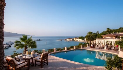 Fototapeta premium pool in the resort