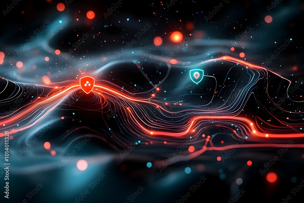 Poster visualizing the interconnected future of smart mobility grids a captivating digital landscape showca