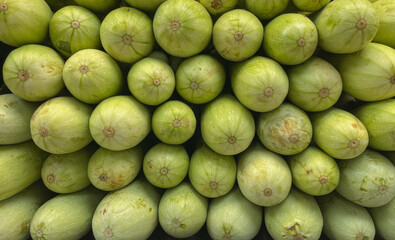  Fresh zucchini at the market