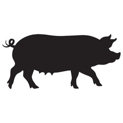 Fototapeta premium Pig silhouette