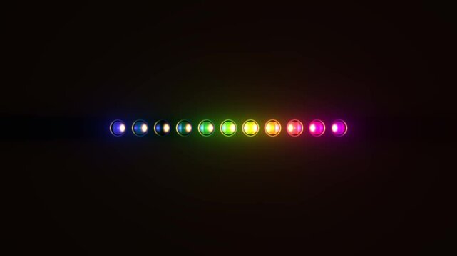 Laden-Animation, buntes LED-Lauflicht