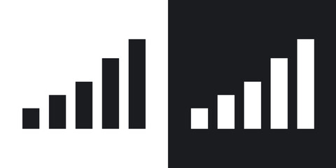 Bar chart vector flat icon set.eps