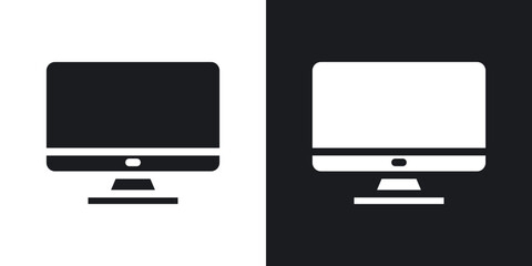 Desktop vector flat icon set.eps