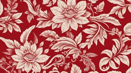 Obraz premium Indonesian batik motifs with very distinctive Red background