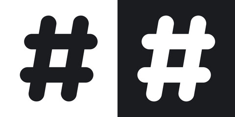 Hashtag vector flat icon set.eps