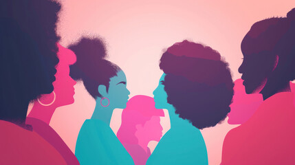 A visual of employees discussing ways to improve equity and diversity in their organization.