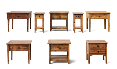 solid wood epoxy center tables on a transparent background