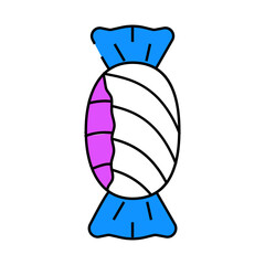 candy dessert line icon vector. candy dessert sign. isolated symbol illustration