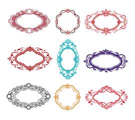 Decorative frames design vector set
