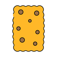 cracker dessert line icon vector. cracker dessert sign. isolated symbol illustration