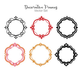 Decorative frames design vector set