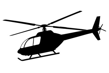 Robinson XCR Silhouette High Quality Aircraft Vector Illustrations for Creative Projects