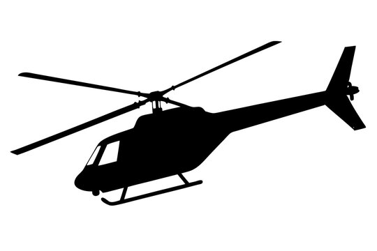 Robinson XCR Silhouette High Quality Aircraft Vector Illustrations for Creative Projects