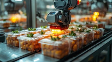 Automated Food Packaging Process with Industrial Robotics