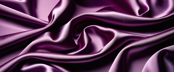 Obraz premium Purple silk fabric with luxury satin waves