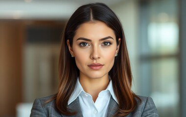 Naklejka premium Determined businesswoman ready for success
