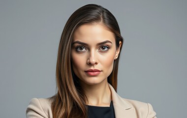 Fototapeta premium Young female executive with confident gaze