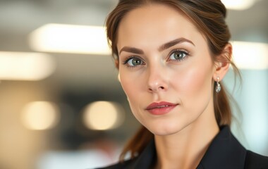 Fototapeta premium Confident female leader in a corporate environment