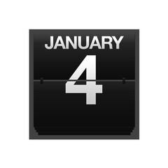 Fototapeta premium Counter calendar January 4.