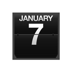 Counter calendar January 7.