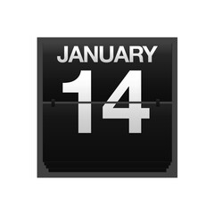 Counter calendar January 14.
