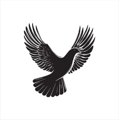 Obraz premium gołąb na białym tle, ptak, sylwetka, orzeł, wektor, latający, zwierzę, ilustracja, skrzydło, natura, czarny, ptaki, gołąb, pióro, skrzydła, tatuaż, mucha, jastrząb, projekt, dzika przyroda, lot, uwolniony