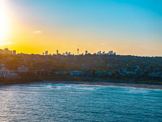 Sydney Bondi Beach in Sunset, Australia
