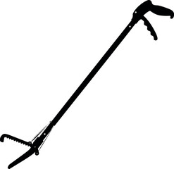 snake gripper, professional snake tongs, snake and reptile catcher for wildlife control for neurotoxic snake, snake grabber realistic silhouette