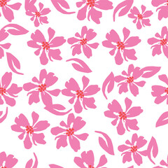 Exotic hand drawn flowers, seamless patterns with floral for fabric, textiles, clothing, wrapping paper, cover, banner, home decor, abstract backgrounds. Vector illustration.